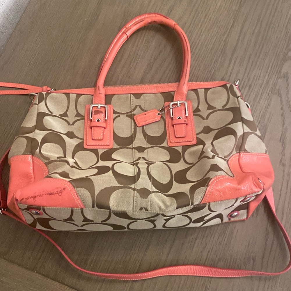 Coach large purse and crossbody
